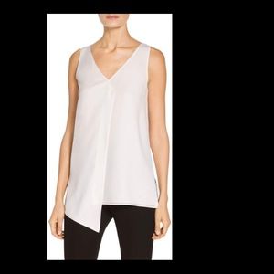 St. John Draped Satin Silk Georgette Top. Size 6